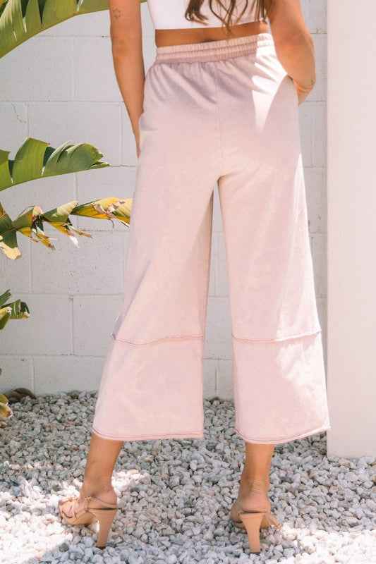 Floral Patch Mineral Wash Terry Knit Pants b084bfcb-6b7b-40c0-997c-7f8ae506c548