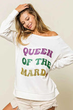 BiBi Queen Of Mardi Glitter Print Mardi Gras Sweatshirt b0890f1a045545c5ad71d9d39696f96c-Max-Origin