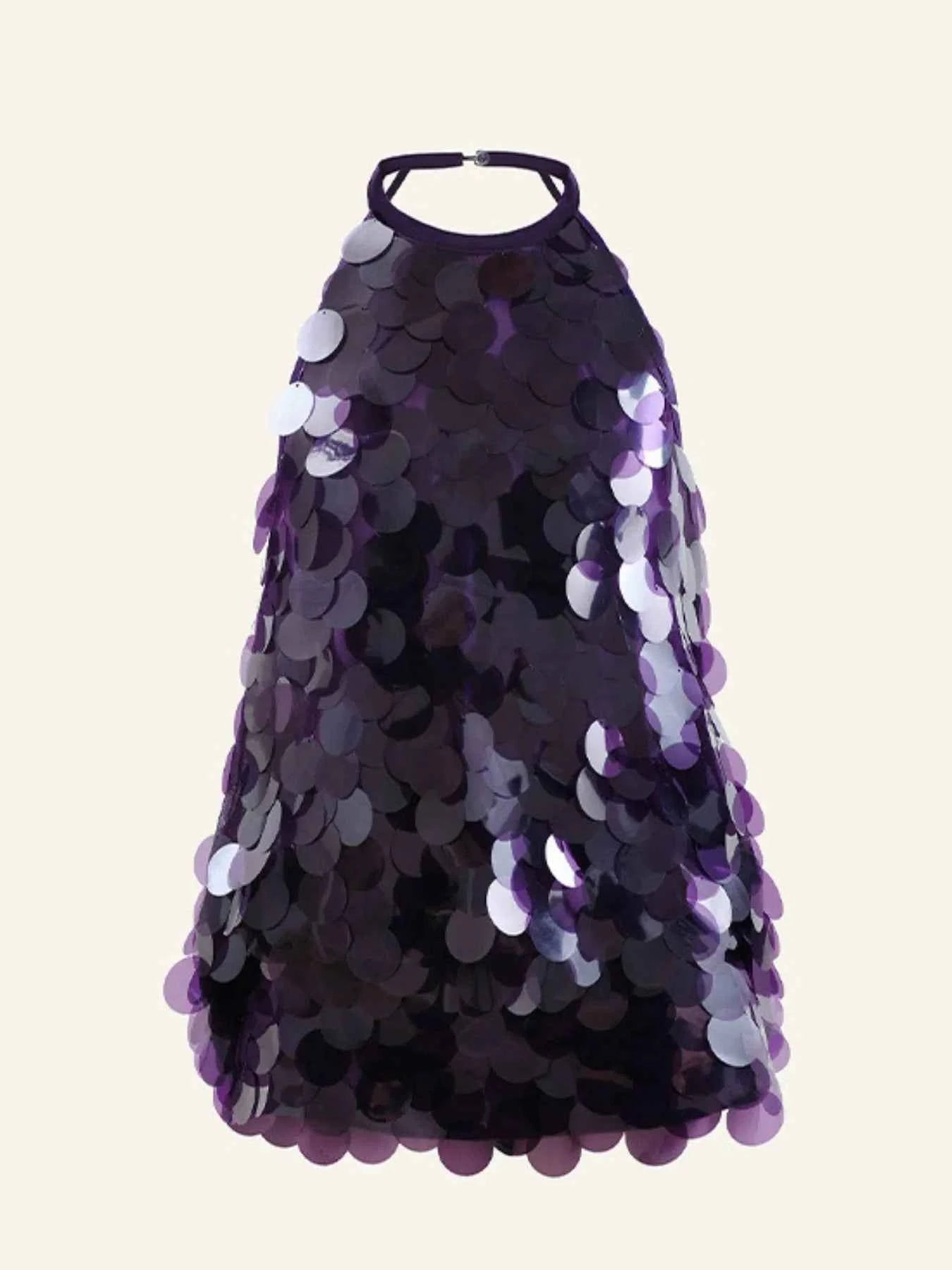 Backless Sequined Halter Neck Mini Dress b08eef71-e8a5-4b62-93f4-43ee9a6933a6-Max-Origin