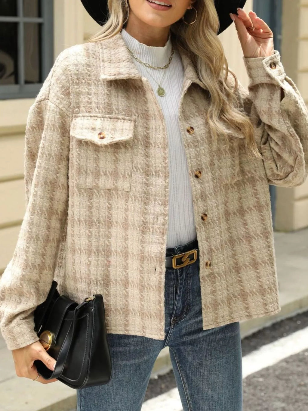Plaid Button Up Long Sleeve Jacket b09b193f-0309-40bf-b427-2187fbf7d352-Max-Origin