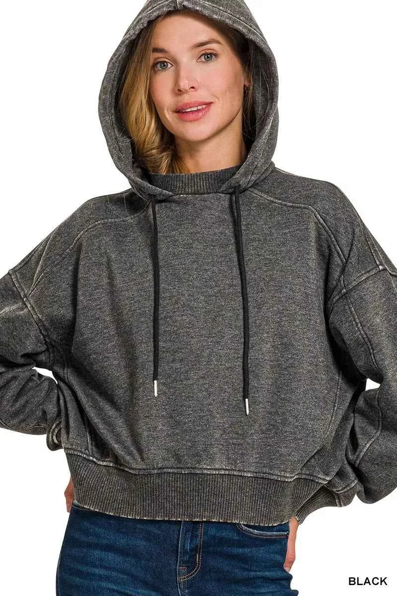 Zenana Acid Wash Fleece Hoodie BLACK b0c315238d354068ae97963c511fb367-Max-Origin