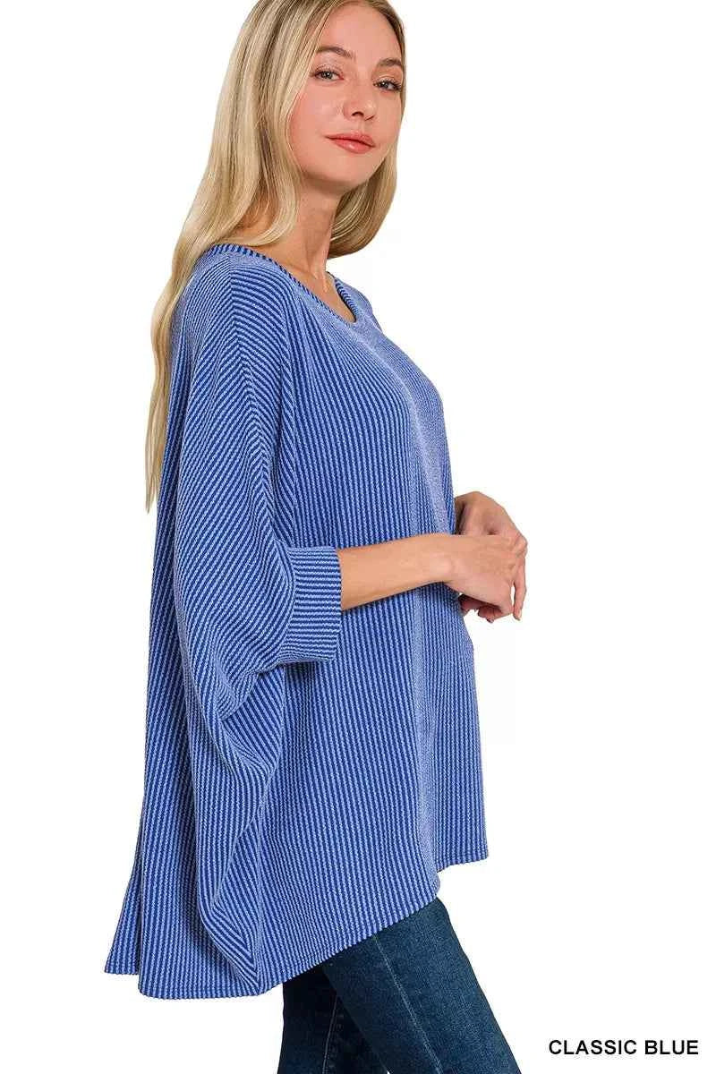Zenana Raised Rib Bat Sleeve Top b0ca24ddf57b4e25ac90afbc129da1c3-Max-Origin