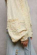 POL V-Neck Long Sleeve Top with Stitch Detail b0cce7b1-8734-4734-9596-5b729ffe8d94-Max-Origin