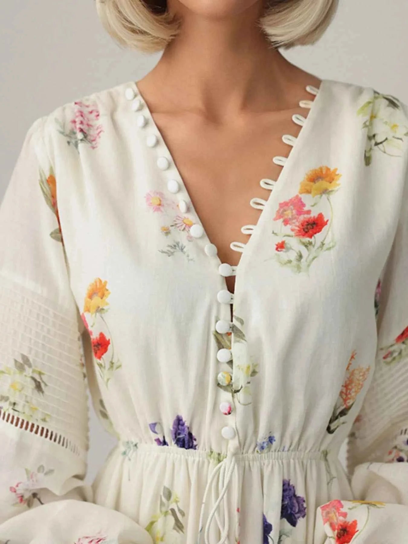 Floral Print Long Sleeve Midi Dress b0cfd11b-a3e1-49c1-a584-8f128d9fc083-Max-Origin