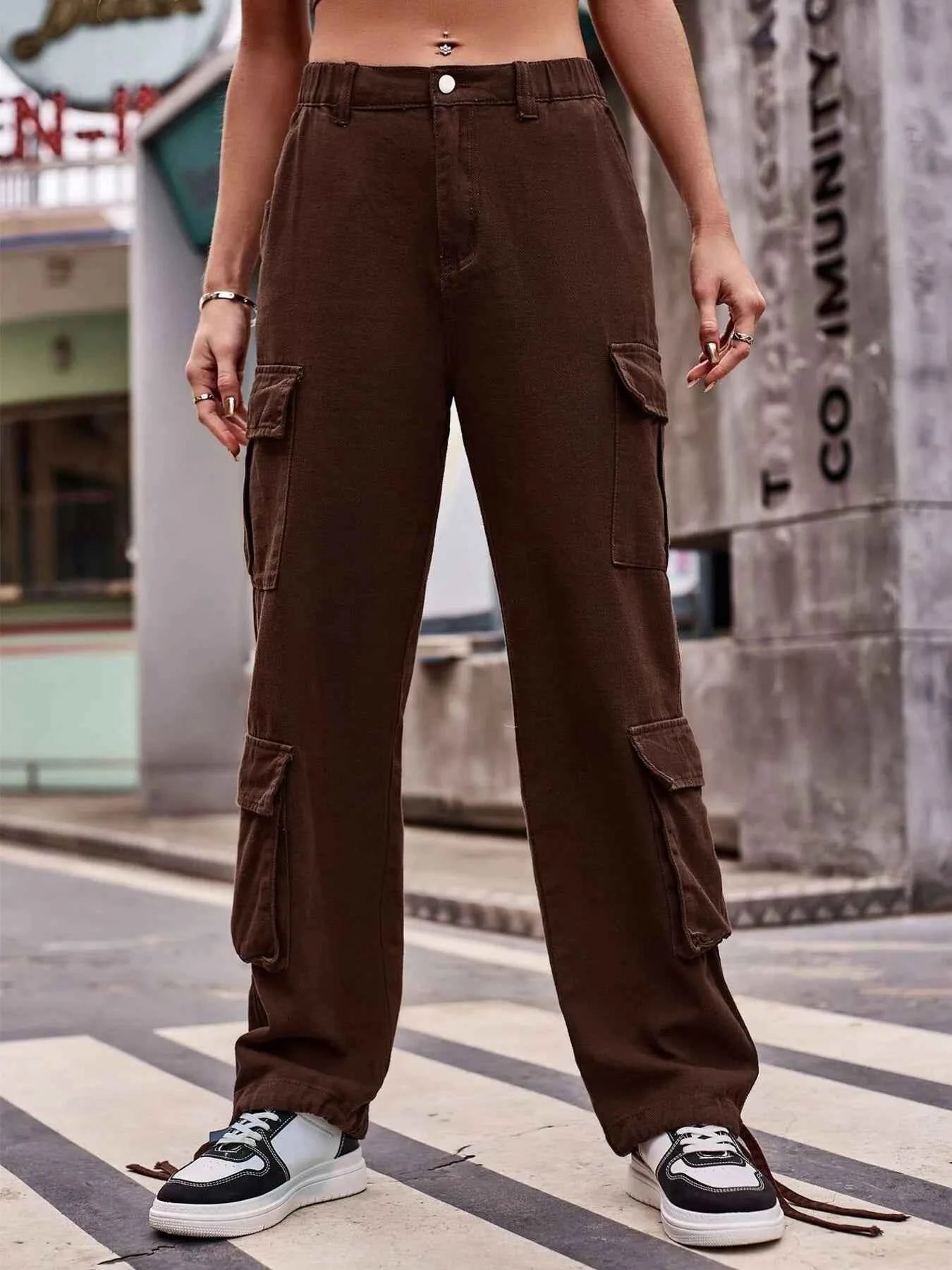 Casual Wide Leg Cargo Jeans b0f22c2501b641d488cbc9353af3981f-Max-Origin