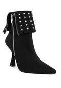 Kolara Studded Foldover Boots Black b103e0d8-0ac9-4bf2-a75f-0eb56a354a9d