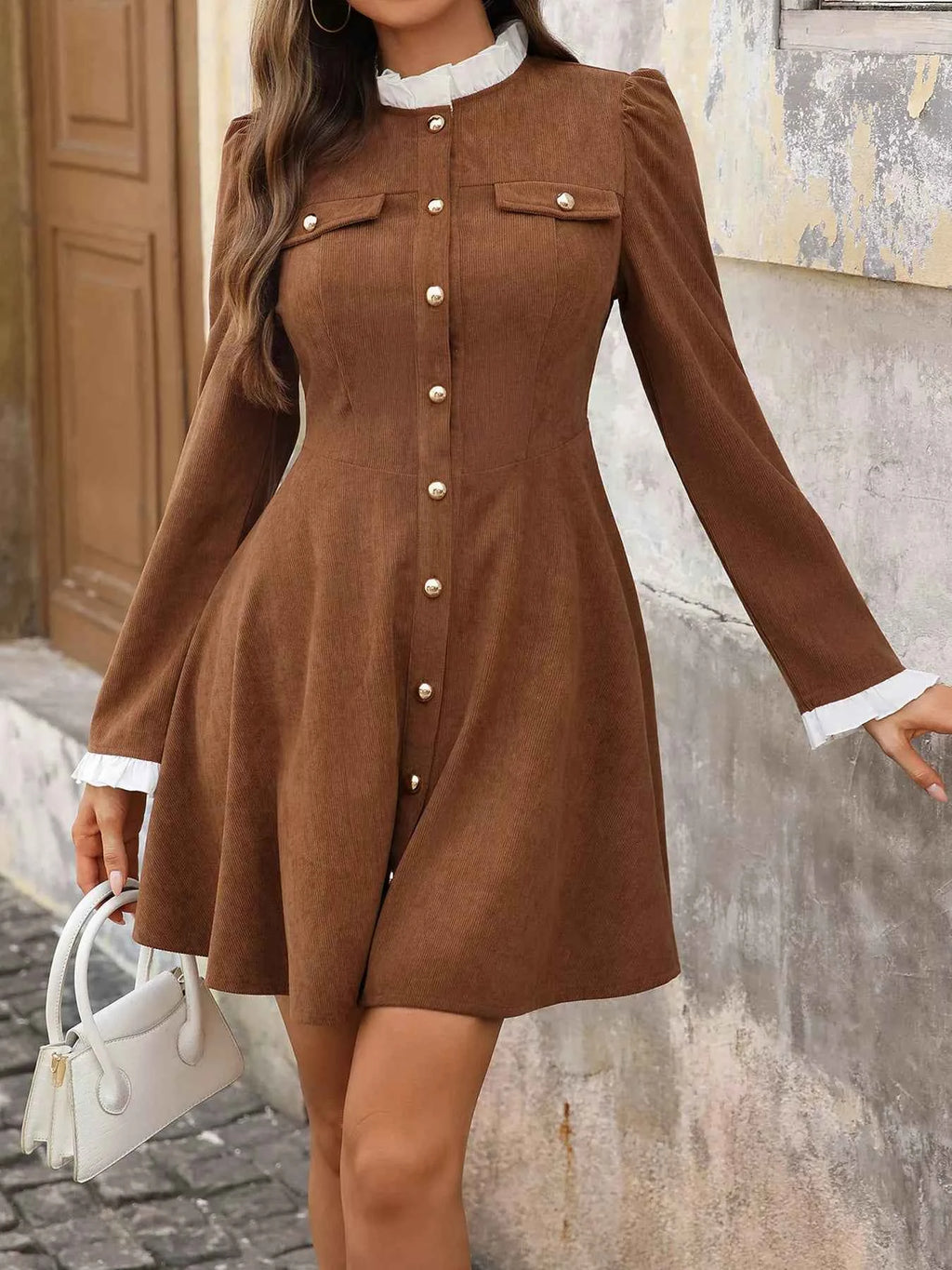 Button-Front Long Sleeve Dress b10541289d484553b46ce2b4b8e8fe30-Max-Origin