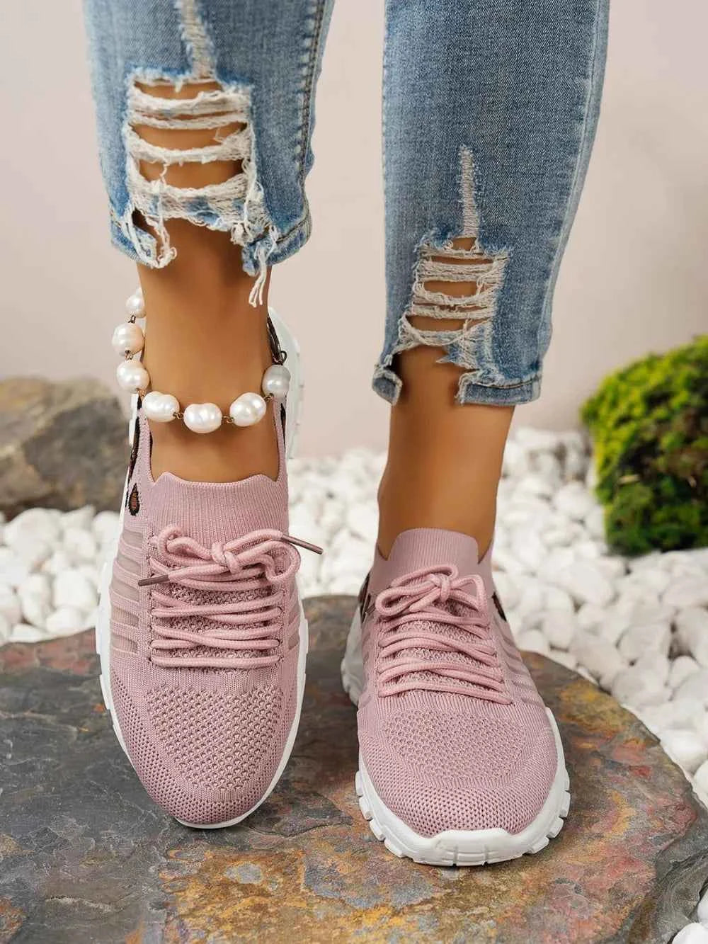 Cutout Leopard Lace Up Mesh Athletic b109162b-d946-43ff-b4e2-540a5e6602b9-Max