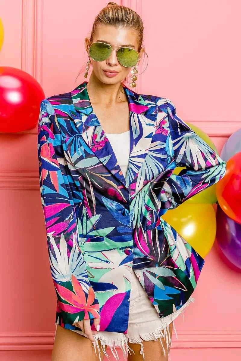 BiBi Thin Satin Tropical Single Blazer BLUISH TROPICAL b10dd0f838314befa0a7bae365ba0f42-Max-Origin