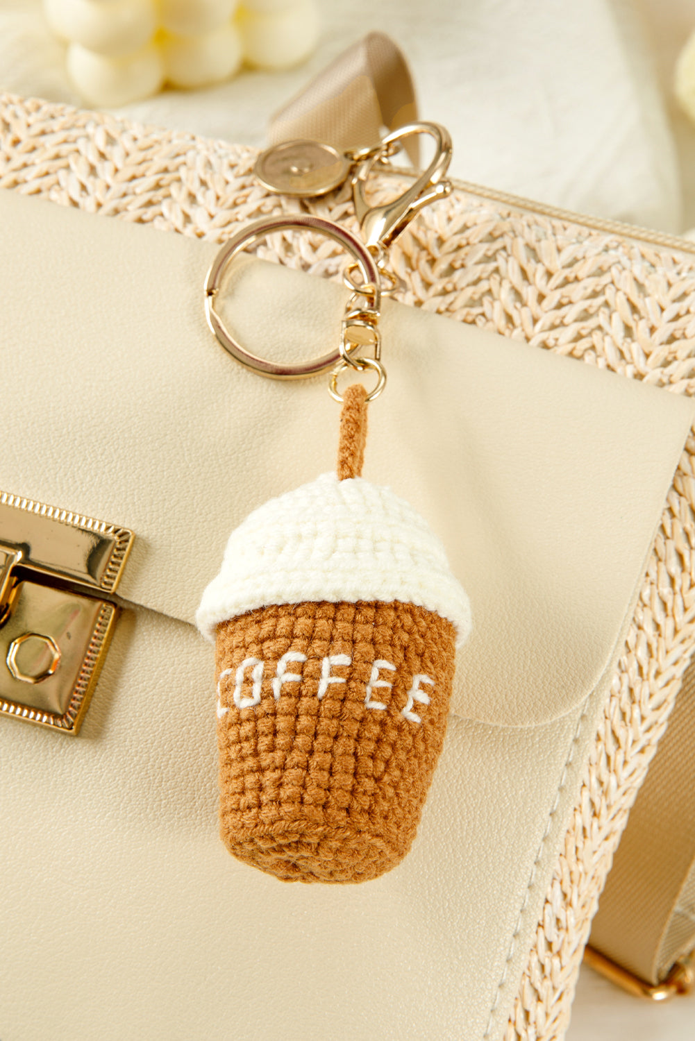 Thai Curry Knit Coffee Pendant Keychain b11853d72f32436f