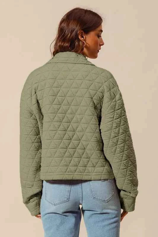 SO ME Triangle Quilting Stitch Button Up Knit Jacket b13d1164-f486-4228-9649-34edff0a1268-Max-Origin