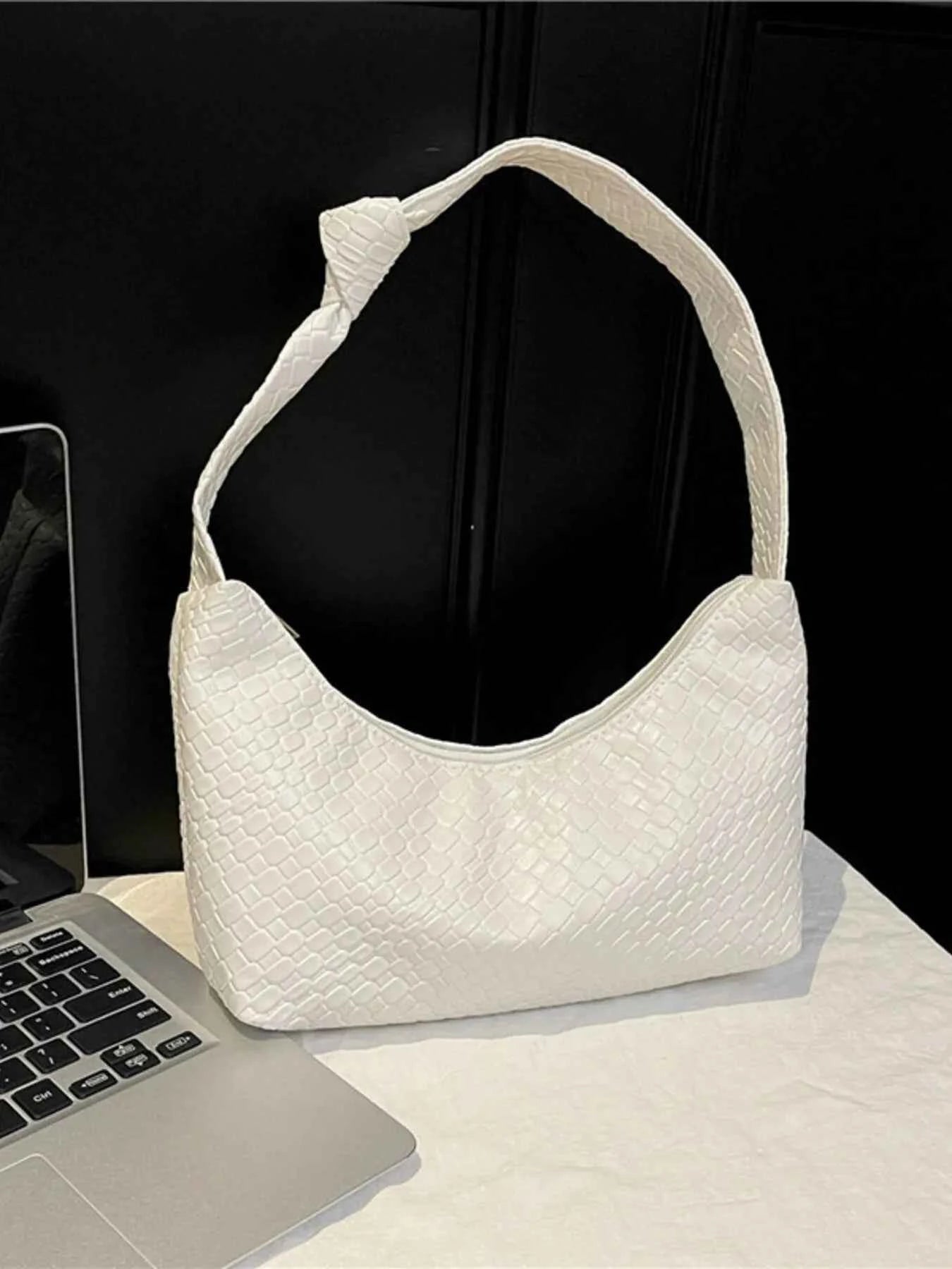 PU Leather Shoulder Bag White One Size b14d7f0e11fd4ab78bf146476c26b179-Max-Origin