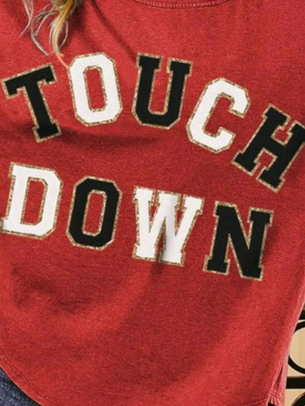 BiBi Touchdown Letter Loose Fit Vintage Washed Top b15e1bdc-5f61-49bf-90d0-2a84326872e5-Max-Origin