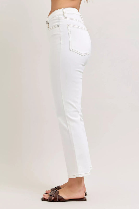 Contrast Stitching Cropped Flare Jeans b16477dd-f0b7-4cfd-8420-e7662a499ee9-Max-Origin