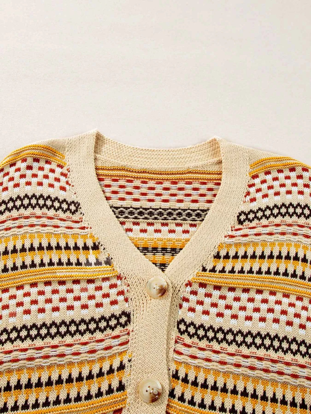 Vintage Patterned Button-Down Cardigan b16806b8-dd60-4337-a93a-047296ec58c4-Max-Origin