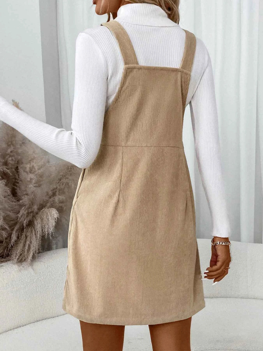 Corduroy Overall Dress with Pocket b16d816a7b424644ac9a0d88062205b7-Max-Origin