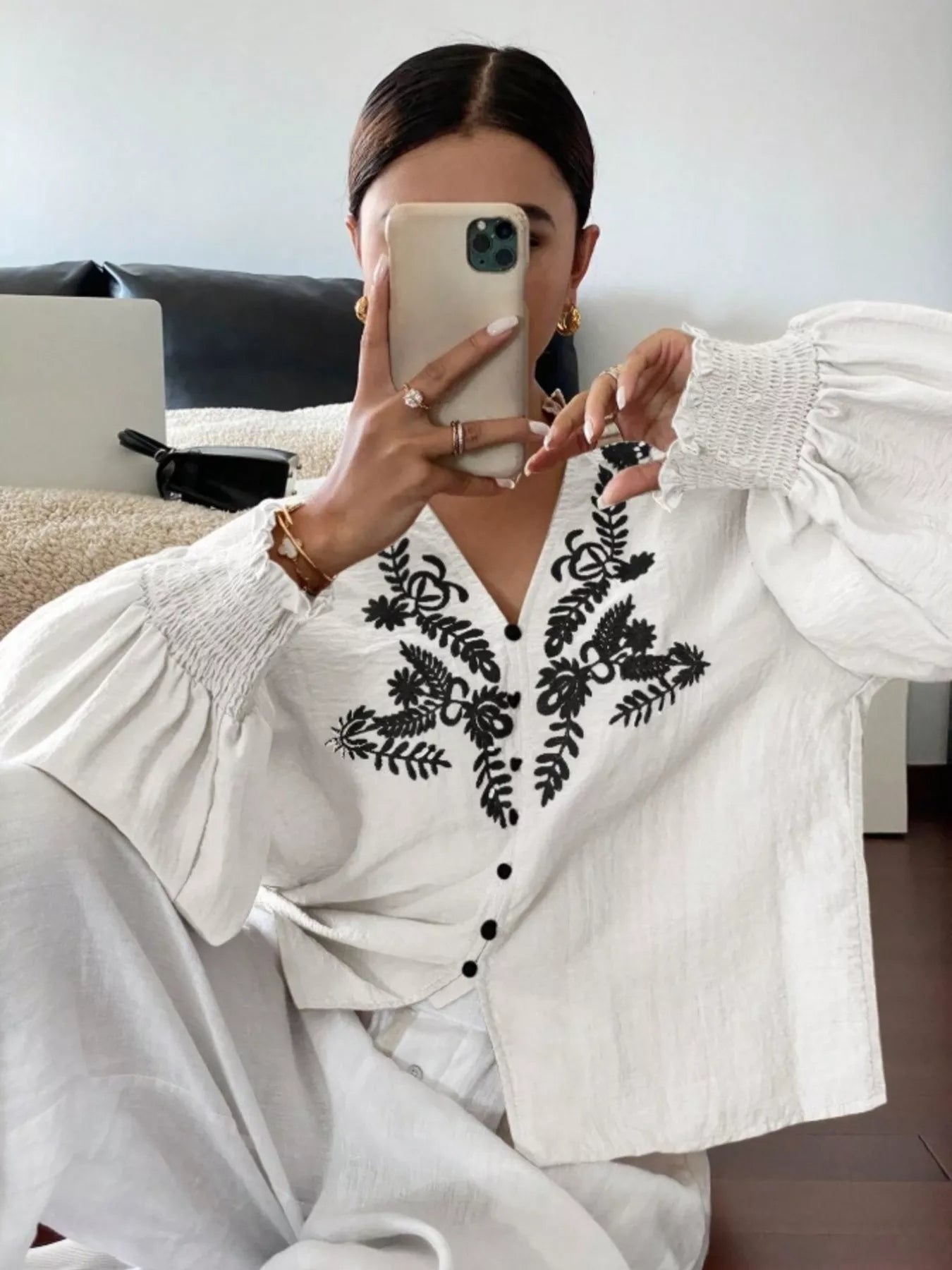Embroidered Long Sleeve Blouse b184f5b3a8634d3bbd73c327d54dc7a1-Max-Origin