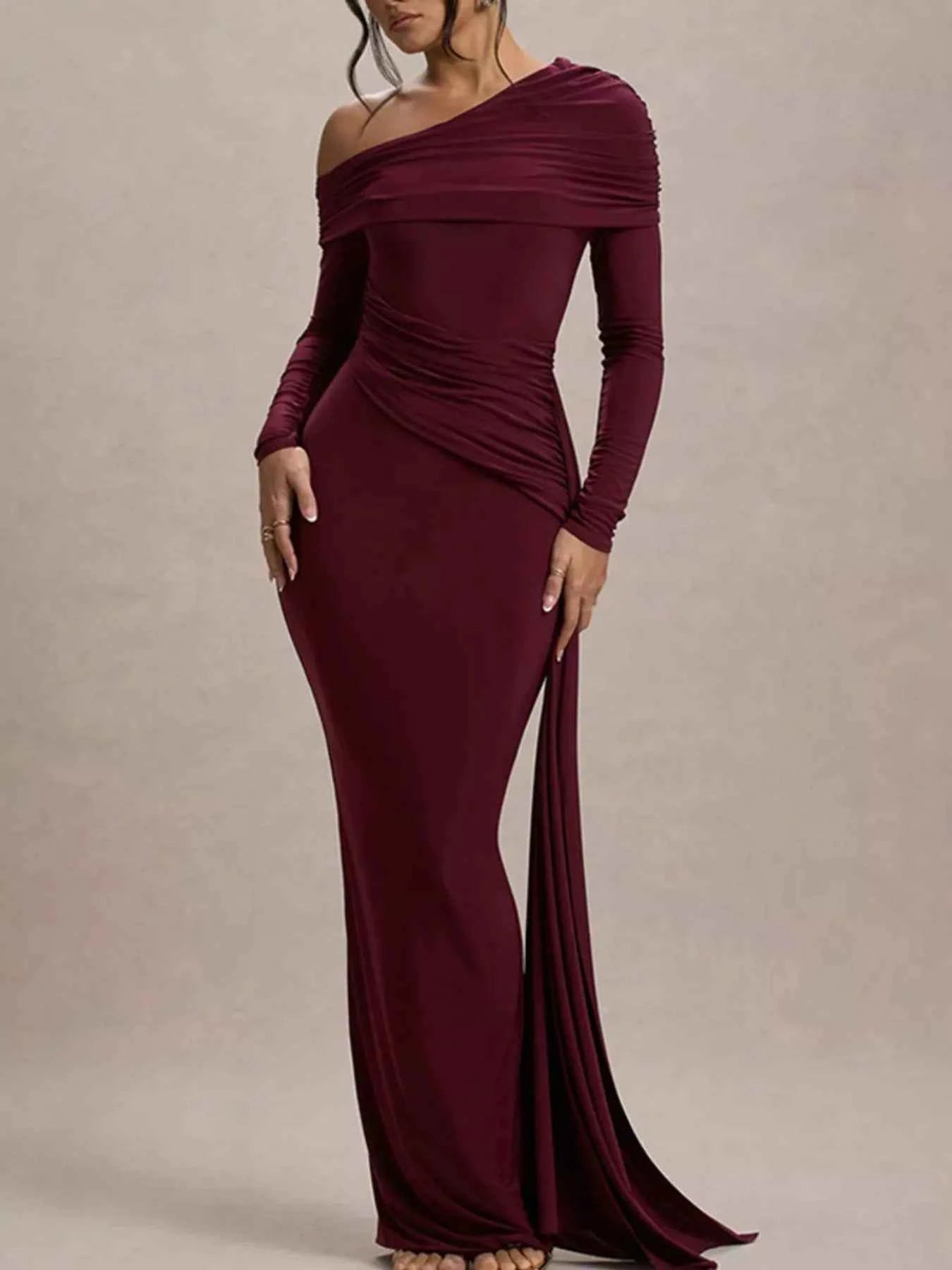 One-Shoulder Ruched Maxi Dress b18a9bf7-0db1-4bb4-bd68-1c3afff9d91e-Max-Origin