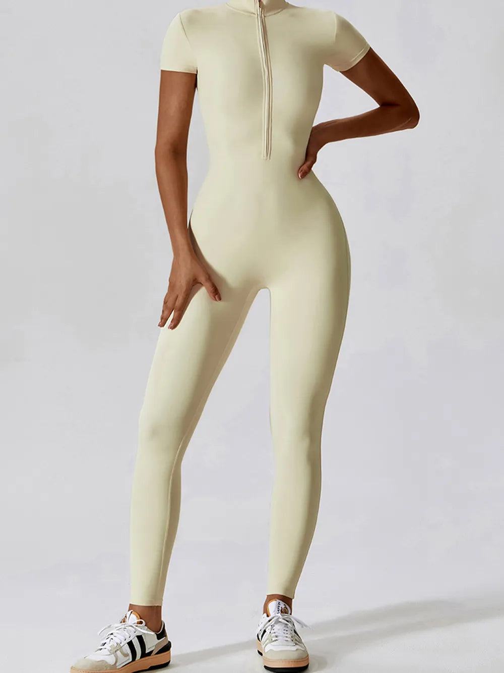 Basic Bae Half Zip Short Sleeve Active Jumpsuit b19afd66-0464-4b75-88dc-4f4996131c1b-Max