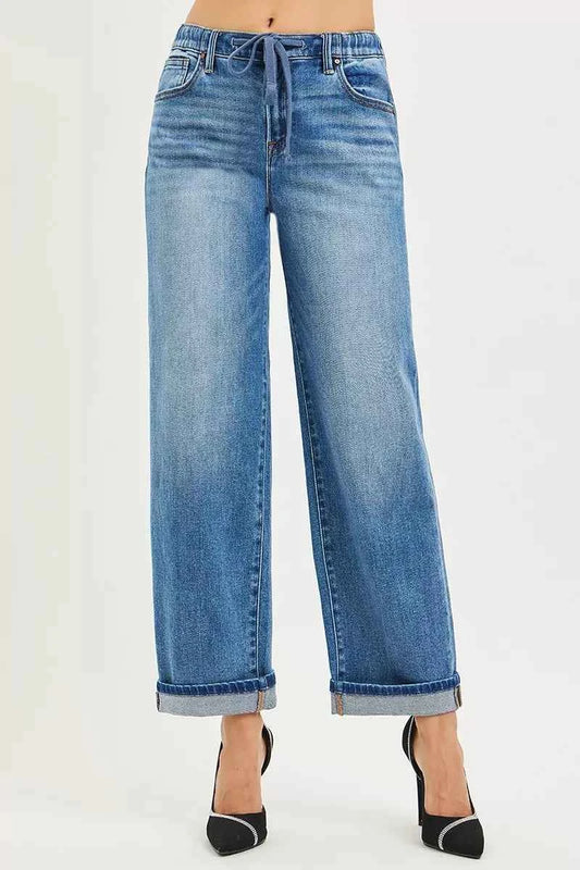 RISEN Elastic Band Slouch Ankle Boyfriend Cuffed Hem Jeans b1c03f6aa9584187ae4c6ac77e5c9d55-Max-Origin