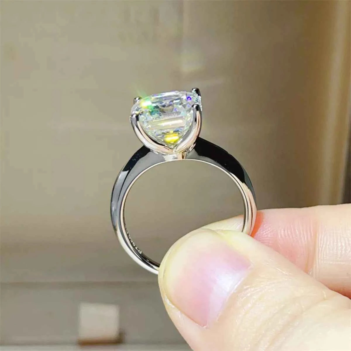 5 Carat Moissanite 925 Sterling Silver Ring b1c1392c-6374-434c-b72d-9c26b05e97f2-Max-Origin