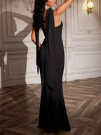 Tube Mermaid Maxi Dress with Scarf Detail b1c98571f1474d579358b46f20a26a0e-Max-Origin