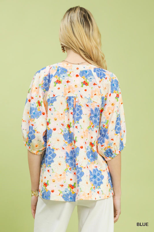 Mixed Floral Print Blouse b1cb7cdd-021c-4d5c-bddb-60c3bfb71165-Max