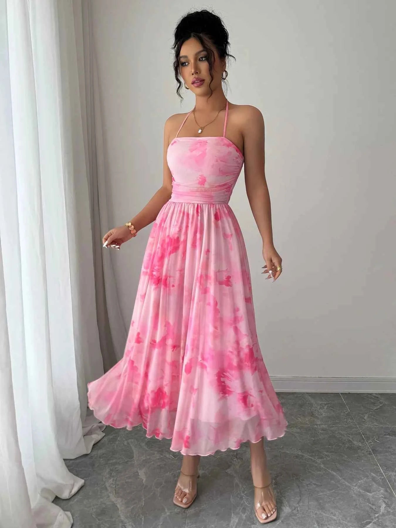 Tie-Dye Halter Sleeveless Midi Dress b1cec8f6-582e-4e4d-91a7-a2705ffc2244-Max-Origin