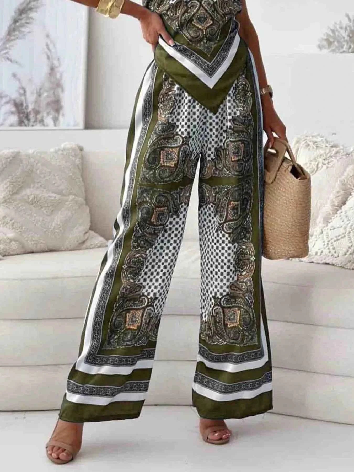 Tie Back Printed Cami and Pants Set b1d1c5d3-a435-4b45-88fc-3af368bde0d9-Max-Origin