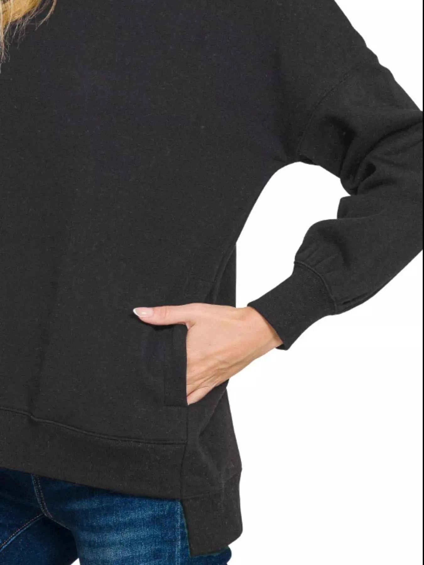 Zenana Full Size Fleece Hi-low Boyfriend Sweatshirts with Pockets Plus Size b1deb4b9-a2e8-4307-8675-aa4f378b61b8-Max-Origin