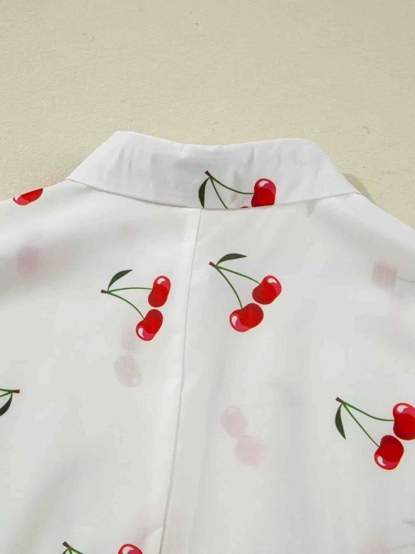 Cherry Print Flounce Sleeve Collared Frilled Babydoll Blouse b1ef62c38b1941d1a79193d2aae4decd-Max-Origin
