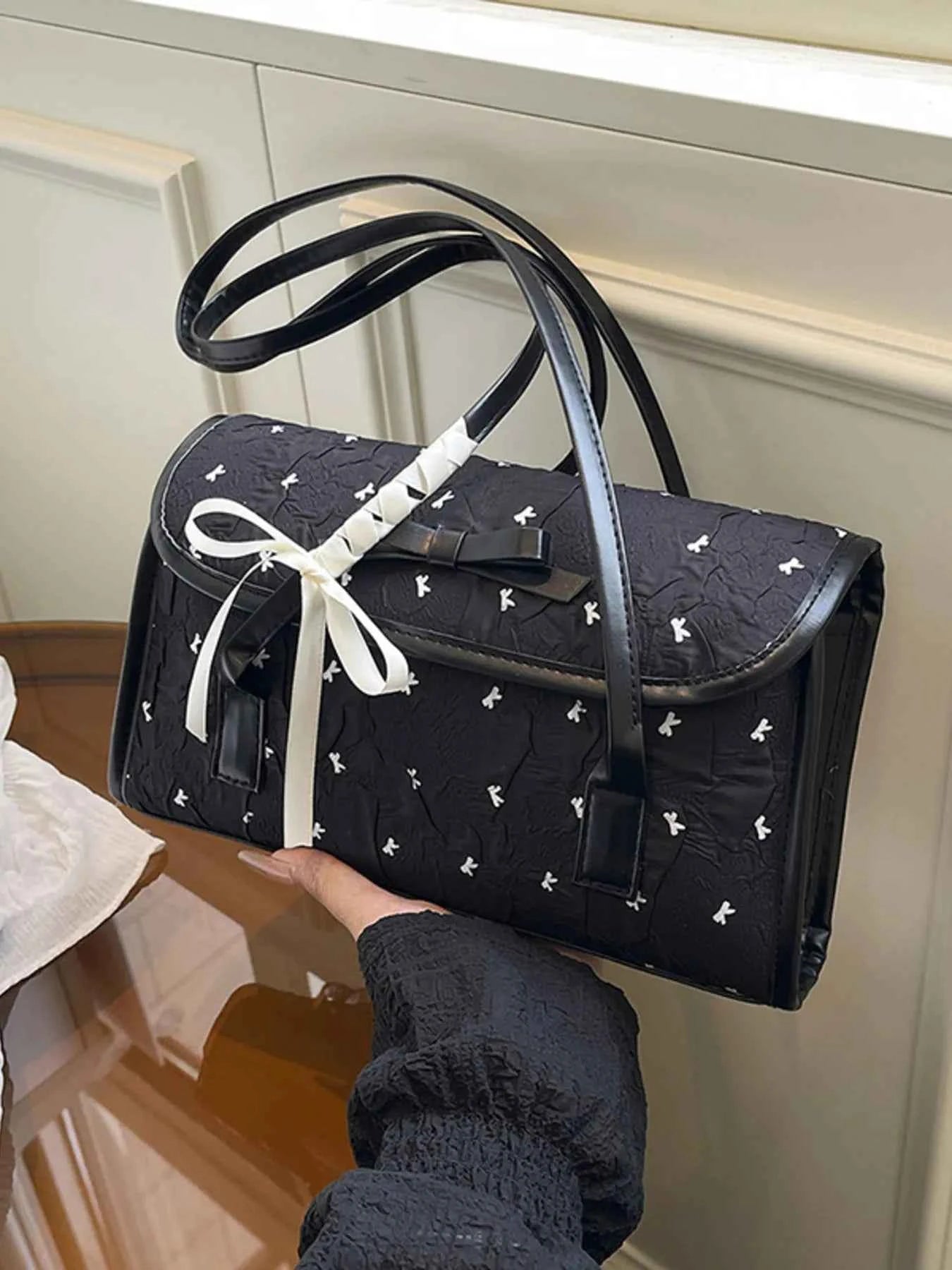 Bow PU Leather Shoulder Bag b1f735f7906a456991c5cfcebe607713-Max-Origin