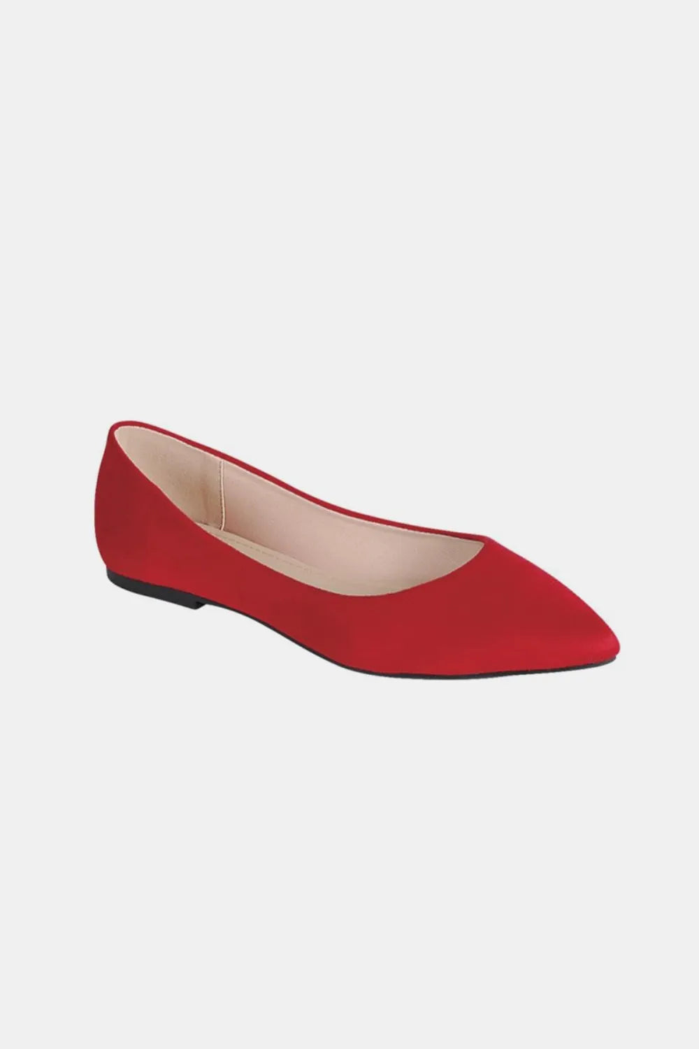 Forever Link Pointy Toe Slip On Flat Loafers Red b20bc987-0058-44ad-869f-833bfc9ea104-Max
