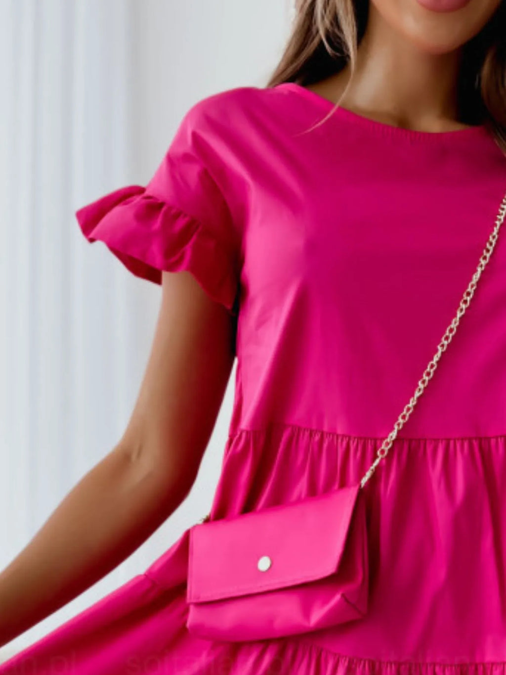 Ruffle Sleeve Tiered Swing Dress b223e00c-3f48-4087-86ee-6c0dba32dbe8-Max-Origin