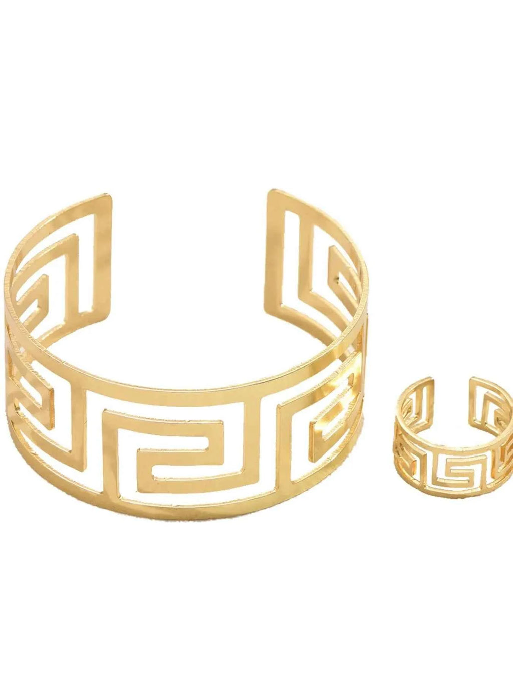 18K Gold-Plated Stainless Steel Geometric Bracelet and Ring Jewelry Set b22abe10-809e-4ac1-8468-c155086121cc-Max-Origin