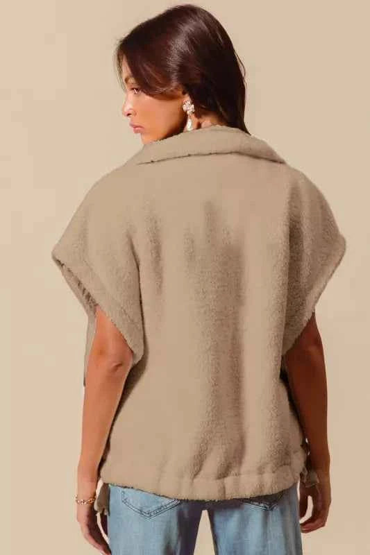 Over Sized Soft Sherpa Fur Sleeveless Vest Jacket b242336b-81d8-48e4-bb6d-7cfb46eba2bf-Max-Origin