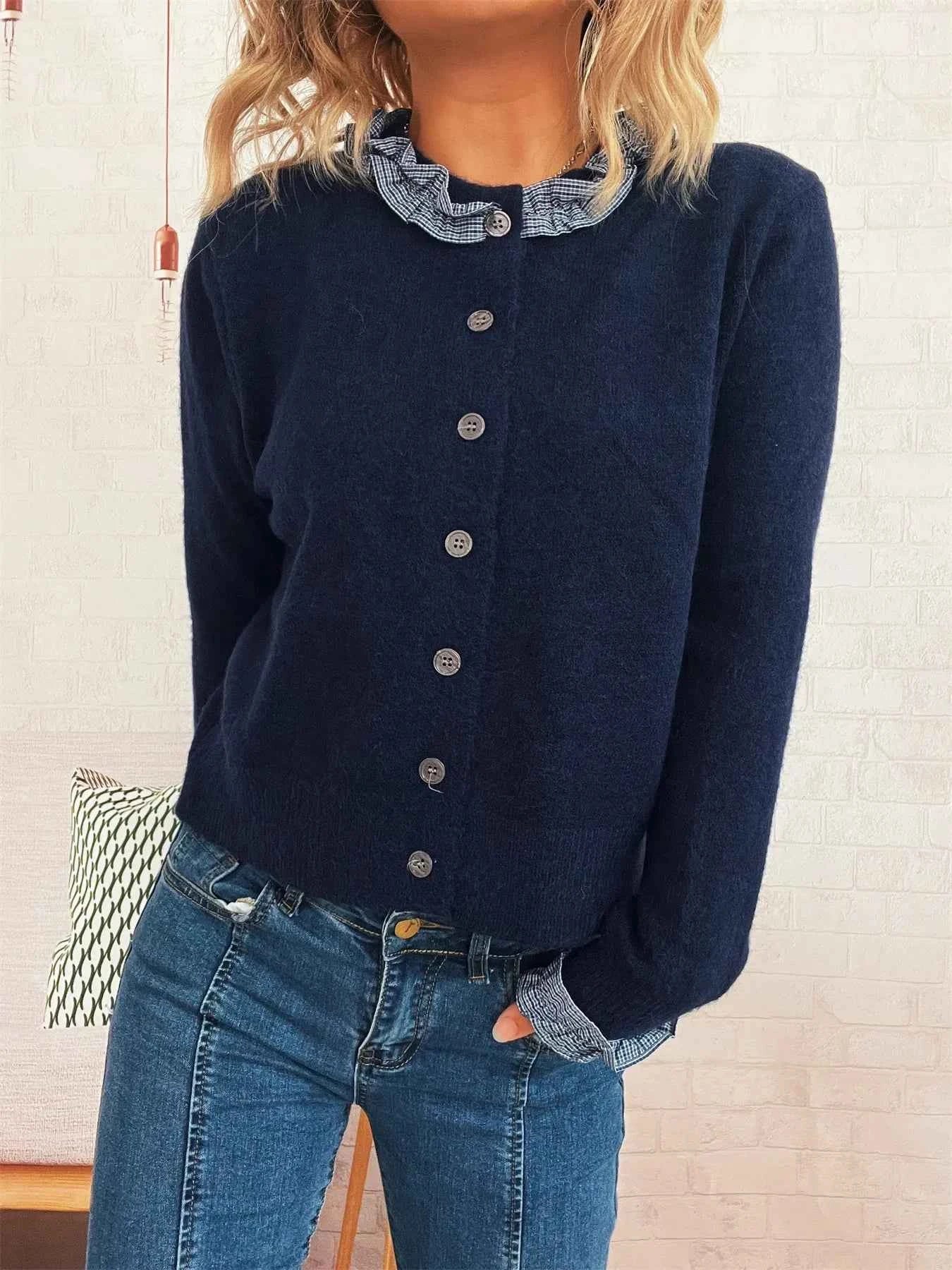 Button Up Long Sleeve Cardigan b2469b7bc5604b48b8ed9035a34765cb-Max-Origin