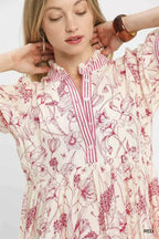 Umgee Floral Tiered Midi Dress with Ruffle Trim b249f686-304b-40fb-8d92-833d8c7f9848-Max-Origin