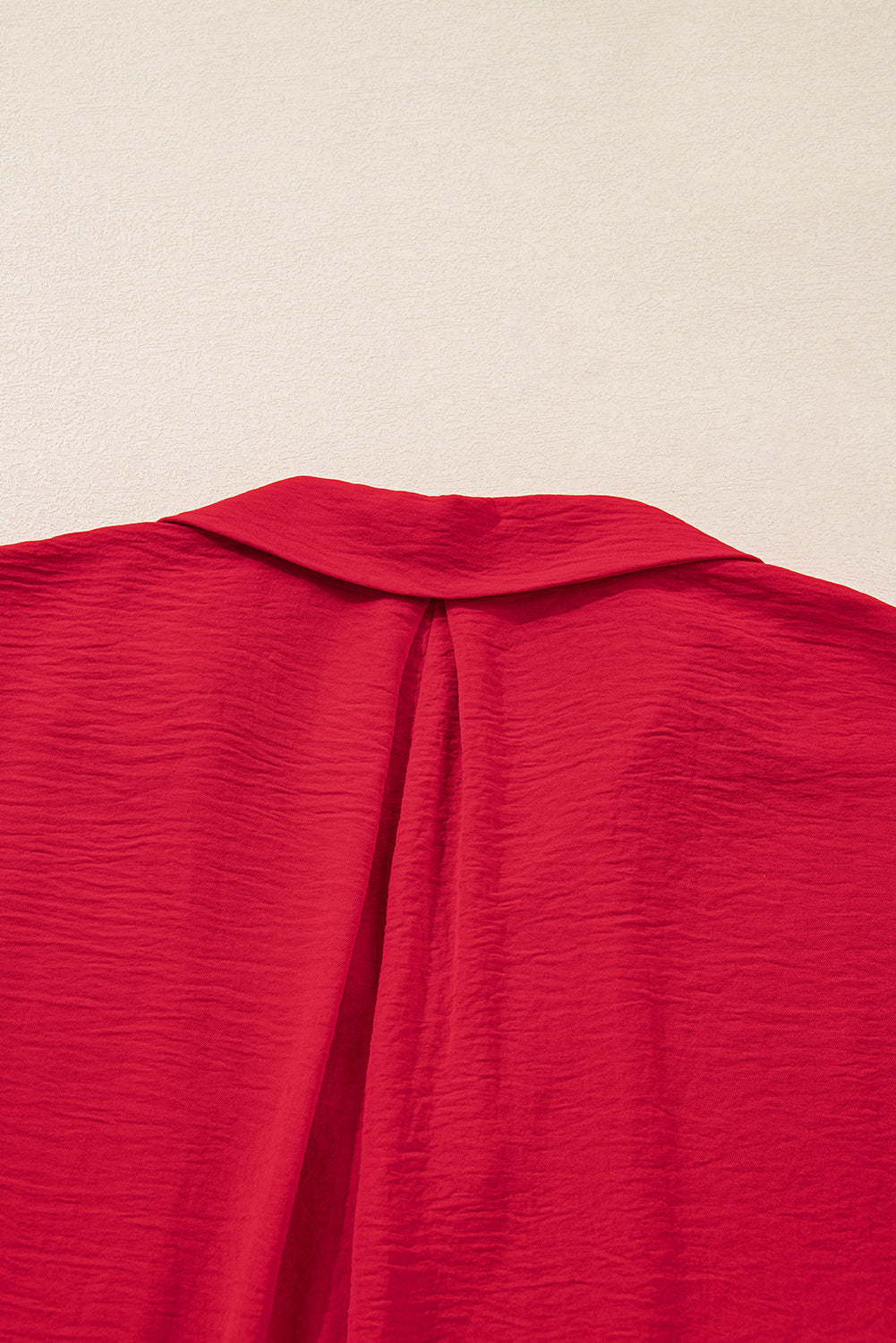 Fiery Red Plus Size Shirred Cuff Dolman Oversized Tunic Blouse b25b59bf30f3ebd6