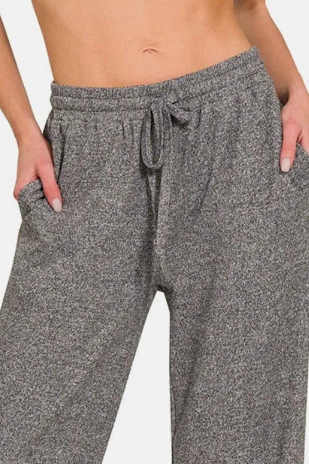 Zenana Drawstring Wide Leg Pants with Side Pockets b2951f7e-8a70-4864-ba05-7619da89d904-Max