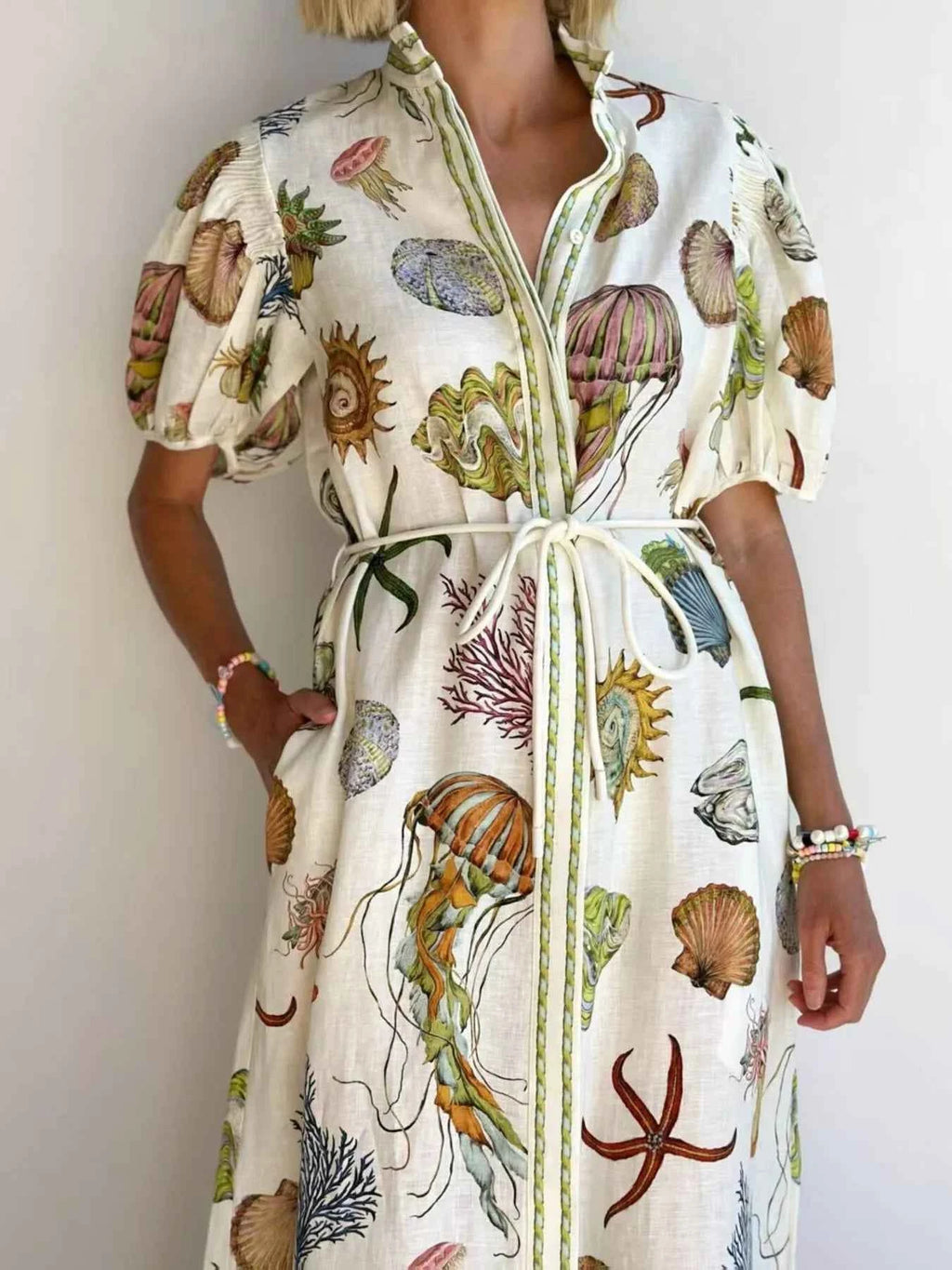 Printed Short Sleeve Shirt Dress b2c8ebd1eda34a65bd2f08954f61aedc-Max-Origin
