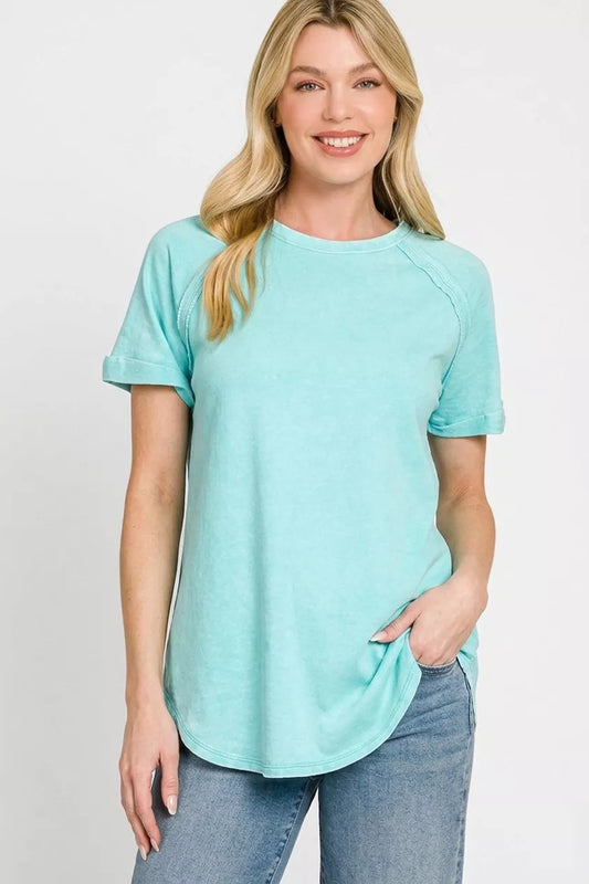French Terry Washed Curved Hem Top MINT SKY b2d494be-a2ac-40aa-b7b9-cd46ecdf09b7-Max-Origin