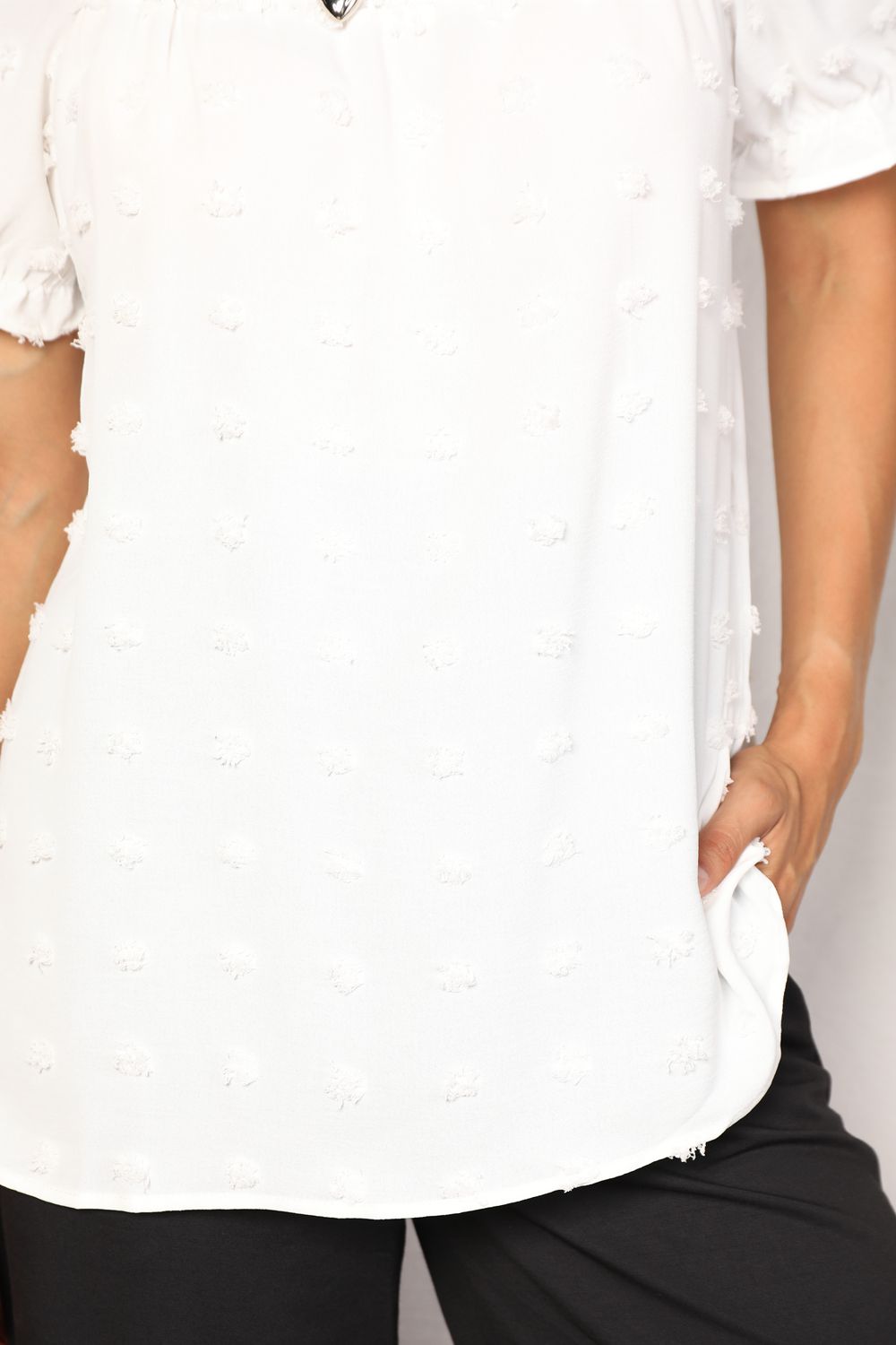 Mandy Swiss Dot Puff Sleeve Square Neck Blouse b2dc8b72820b4fecae282390df7c3d97-Max