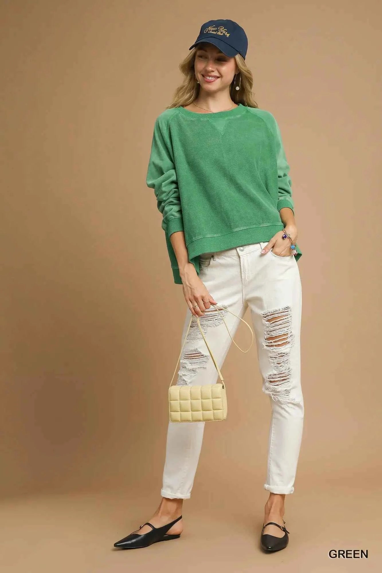 Umgee Mineral Wash French Terry Sweatshirt b2e84806-b7cc-46d5-9471-967f4d61ce26-Max-Origin