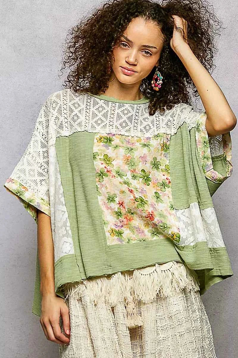 POL Floral Patchwork Lace Accent Blouse b30d46d0-c345-4f8e-9494-e7932b19e202-Max-Origin