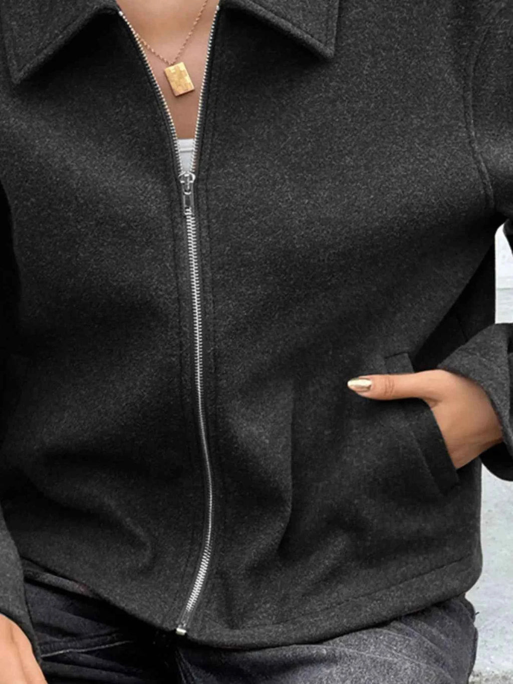 Zip-Up Dropped Shoulder Jacket b312630d-02f2-449d-89a7-bd7aa41d2159-Max-Origin