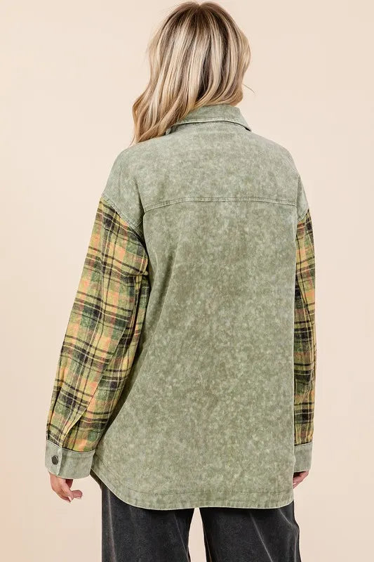Mittoshop Plaid Button Down Drop Shoulder Jacket b32cdcc5-dd7f-4981-8ff0-85ff50347bbb-Max