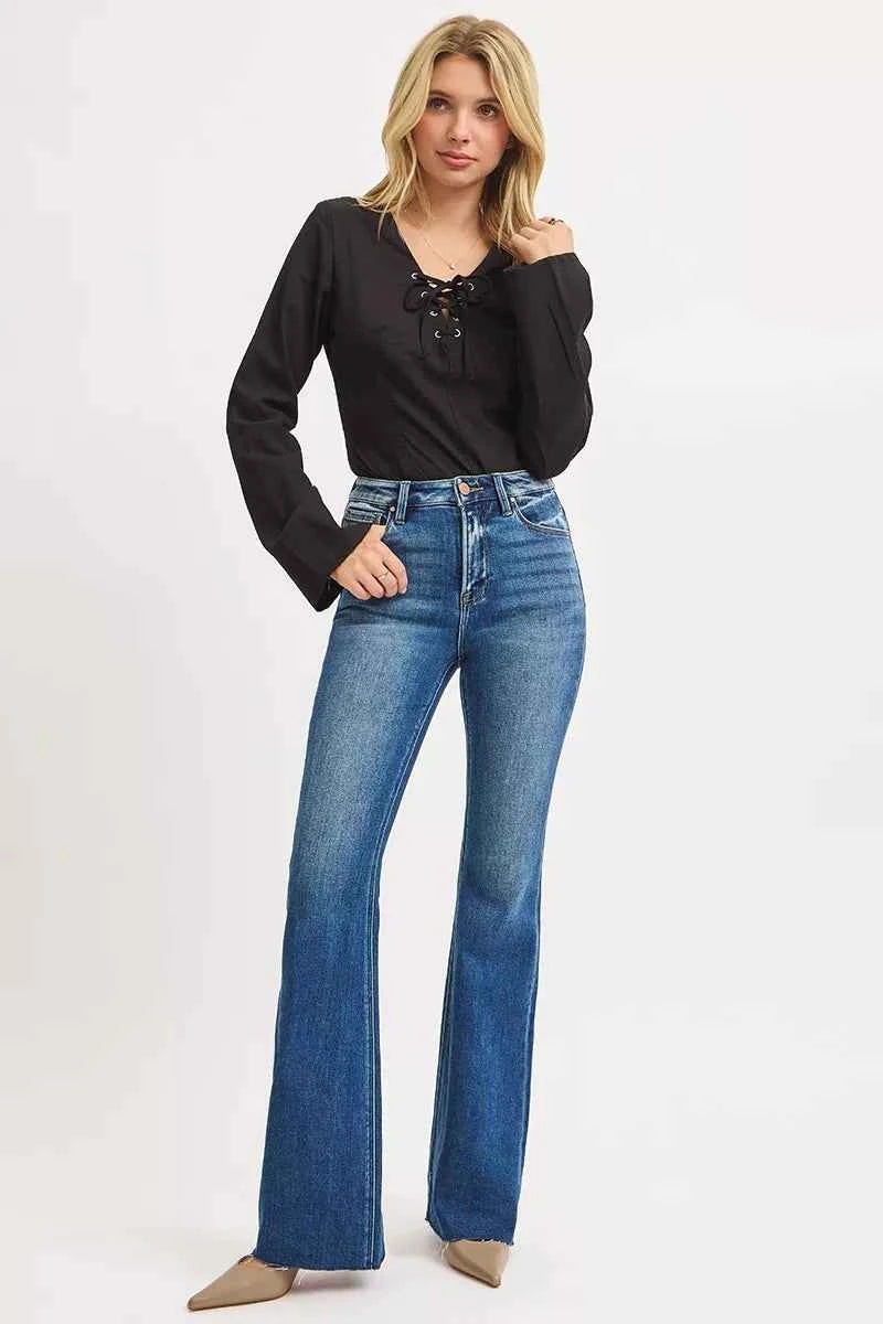 RISEN High Rise Flare Jeans b34dacb48d7440bf8792fdce83b01cd4-Max-Origin