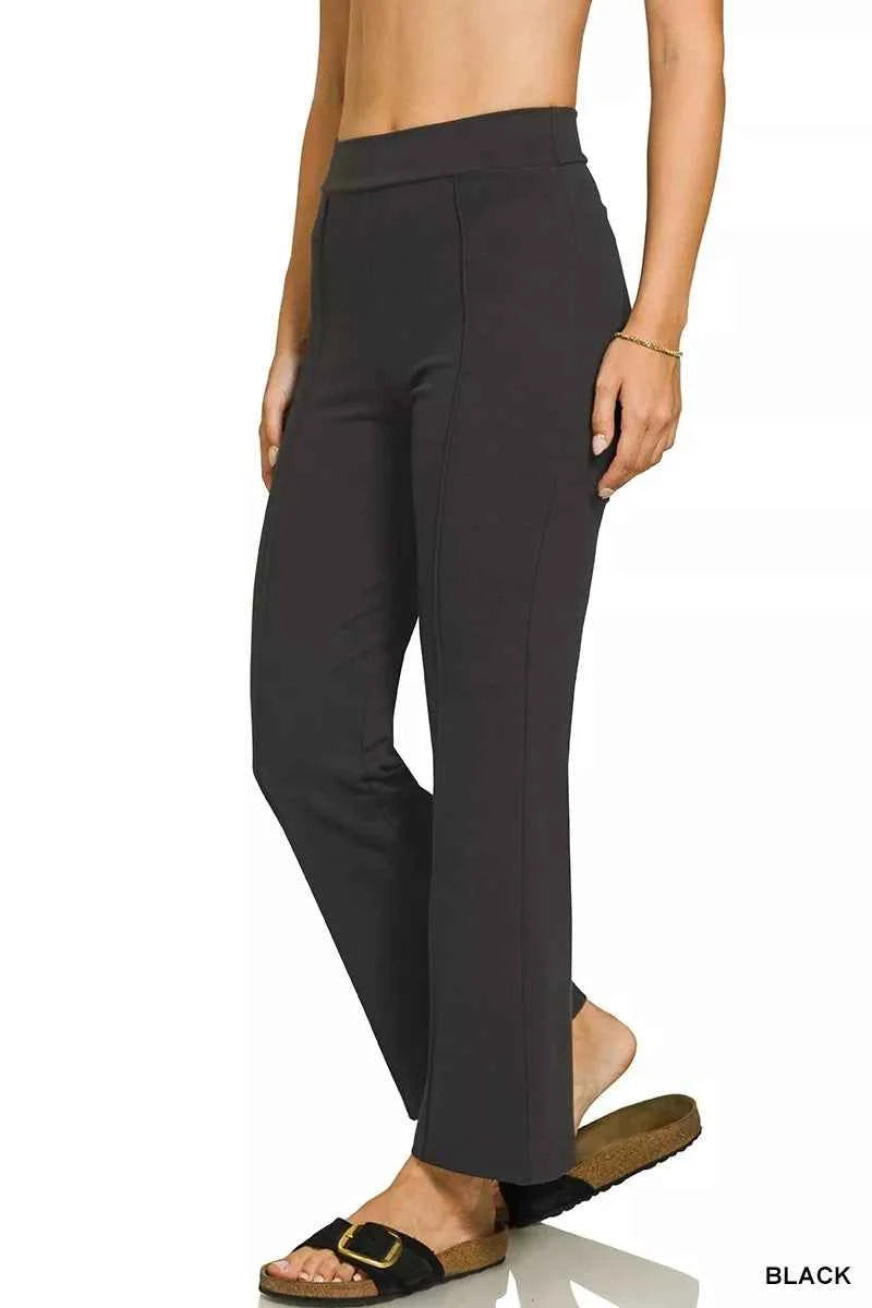 Zenana Heavy Ponte Elastic Waistband Pintuck Pants b35c661daa304bbcaa20e9e95dc617e9-Max-Origin