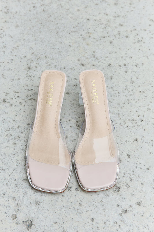 DDK Make Myself Clear Mule Block Heels b36441b902a7461ea44aeaf4bcc361af-Max